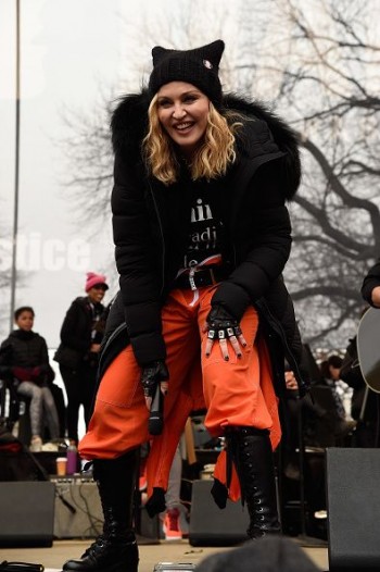 Madonna sings Express Yourself and Human Nature at Women's March on Washington Cher (66)