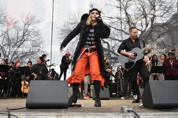 Madonna sings Express Yourself and Human Nature at Women's March on Washington Cher (67)