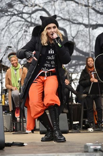 Madonna sings Express Yourself and Human Nature at Women's March on Washington Cher (68)