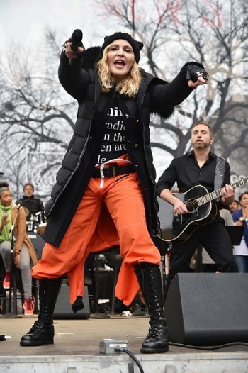 Madonna sings Express Yourself and Human Nature at Women's March on Washington Cher (69)