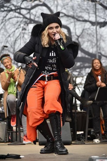 Madonna sings Express Yourself and Human Nature at Women's March on Washington Cher (70)