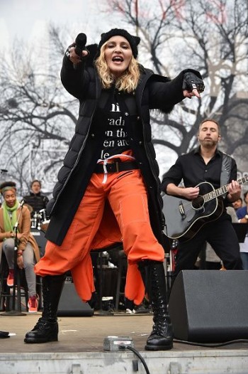 Madonna sings Express Yourself and Human Nature at Women's March on Washington Cher (71)