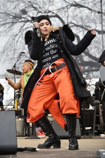 Madonna sings Express Yourself and Human Nature at Women's March on Washington Cher (72)