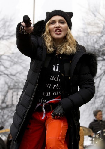 Madonna sings Express Yourself and Human Nature at Women's March on Washington Cher (73)
