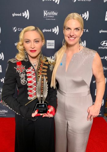 Madonna receives Advocate for Change Award at the 2019 GLAAD Media Awards - 4 May 2019 (1)