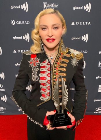 Madonna receives Advocate for Change Award at the 2019 GLAAD Media Awards - 4 May 2019 (3)