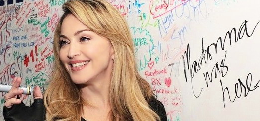 Madonna and Jimmy Fallon Write on the infamous Facebook Wall in Palo Alto [11 HQ pictures]