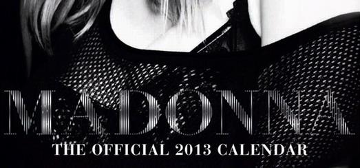 La couverture officielle du calendrier 2013 de Madonna