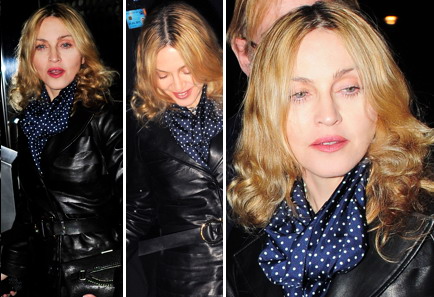 Madonna quitte le club Aura, de Londres