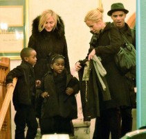 Madonna at her grandmother's vigil service, Michigan (3)