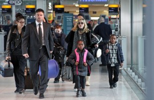 Madonna arriving at Heathrow airport, London (2)