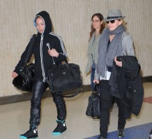 Madonna arriving at JFK airport, New York, April 12th 2011 (9)