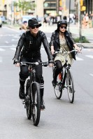 Madonna on bike in the streets of New York, May 6th 2011 (21)