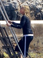 Madonna and family at the beach in Antibes, France (4)