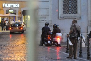 Madonna riding a Vespa in Rome - 13 June 2012 (7)