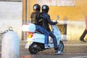 Madonna riding a Vespa in Rome - 13 June 2012 (16)