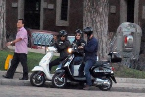 Madonna riding a Vespa in Rome - 13 June 2012 (36)