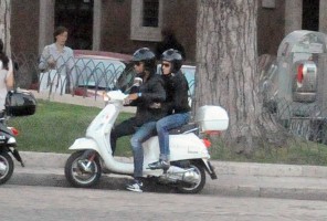 Madonna riding a Vespa in Rome - 13 June 2012 (38)