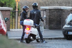 Madonna riding a Vespa in Rome - 13 June 2012 (55)