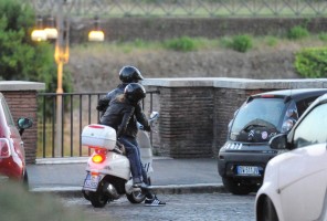 Madonna riding a Vespa in Rome - 13 June 2012 (57)