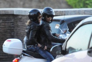 Madonna riding a Vespa in Rome - 13 June 2012 (61)