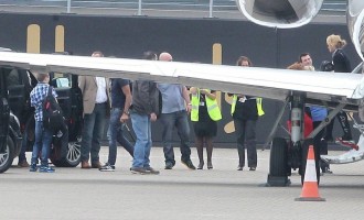 Madonna at the Luton Airport, London - 23 June 2012 (3)