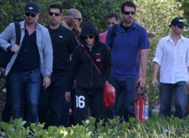 2 December 2012 - Madonna Leaving for the Parque Olimpico Cidade do Rock by Helicopter, Lagao (1)