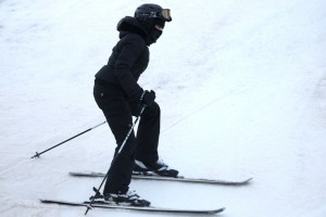 Madonna skiing in Gstaad, Switzerland (2)