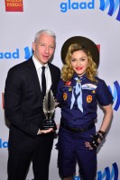 Madonna dressed up as boy scout at the GLAAD Media Awards - Anderson Cooper - Backstage - HQ (54)