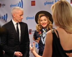 Madonna dressed up as boy scout at the GLAAD Media Awards - Anderson Cooper - Backstage - HQ (62)