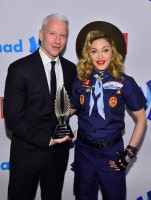 Madonna dressed up as boy scout at the GLAAD Media Awards - Anderson Cooper - Backstage - HQ (66)
