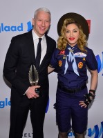 Madonna dressed up as boy scout at the GLAAD Media Awards - Anderson Cooper - Backstage - HQ (67)
