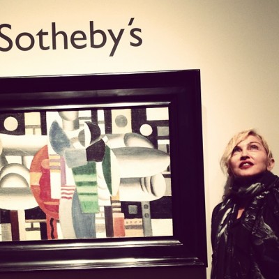 Madonna on Instagram - Next to my painting at Sothebys, Leger, Auction