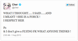 Cher defends Madonna on Twitter 02