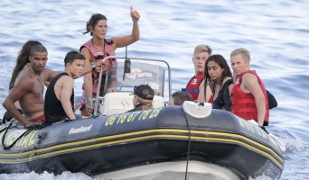 Madonna at the beach in Villefranche, France - 14 August 2013 (4)