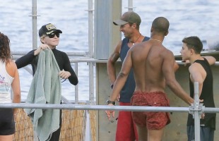Madonna at the beach in Villefranche, France - 14 August 2013 (7)