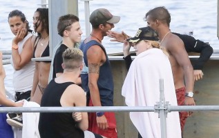 Madonna at the beach in Villefranche, France - 14 August 2013 (8)