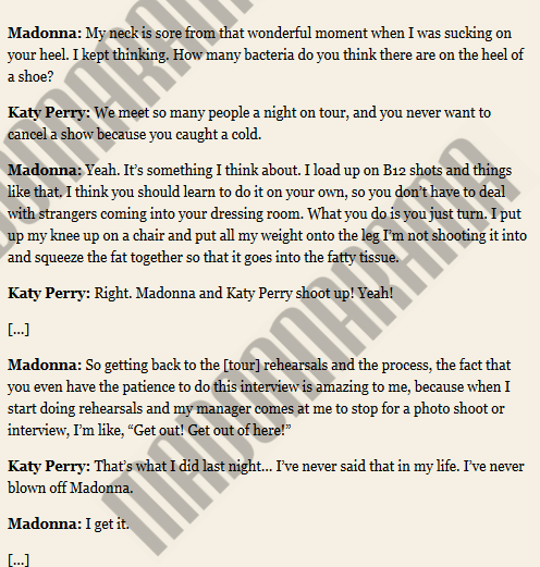 The full Madonna & Katy Perry interview for V Magazine 01