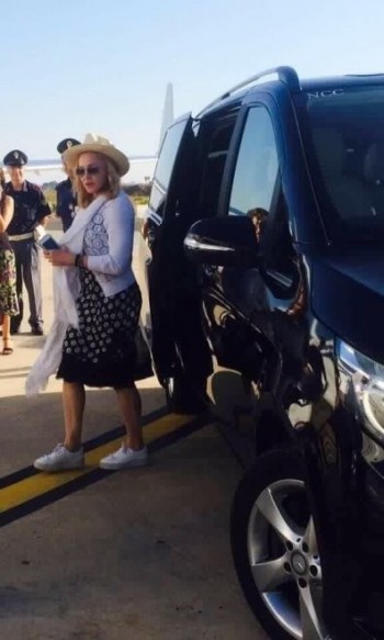 Madonna spotted at Brindisi airport, Italy - July 2016 (4)