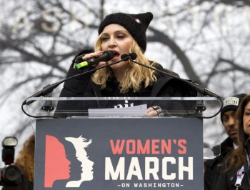 Madonna sings Express Yourself and Human Nature at Women's March on Washington Cher (6)