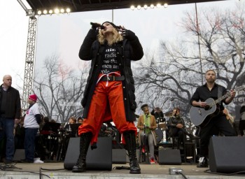 Madonna sings Express Yourself and Human Nature at Women's March on Washington Cher (7)