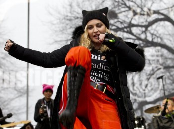 Madonna sings Express Yourself and Human Nature at Women's March on Washington Cher (8)