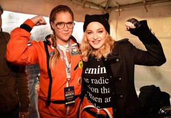 Madonna sings Express Yourself and Human Nature at Women's March on Washington Cher (13)