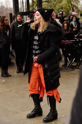 Madonna sings Express Yourself and Human Nature at Women's March on Washington Cher (26)