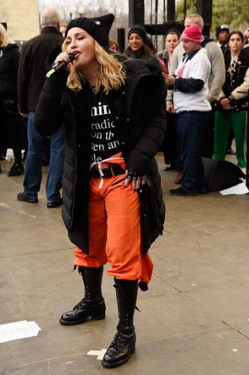 Madonna sings Express Yourself and Human Nature at Women's March on Washington Cher (29)