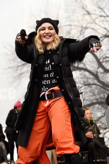 Madonna sings Express Yourself and Human Nature at Women's March on Washington Cher (36)