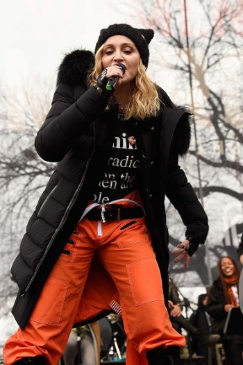 Madonna sings Express Yourself and Human Nature at Women's March on Washington Cher (40)