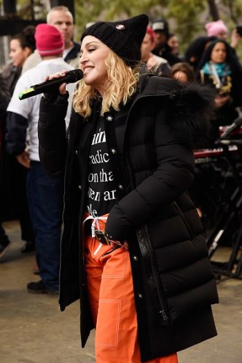 Madonna sings Express Yourself and Human Nature at Women's March on Washington Cher (42)