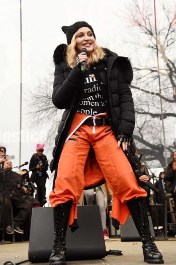 Madonna sings Express Yourself and Human Nature at Women's March on Washington Cher (44)