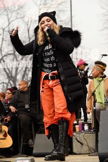 Madonna sings Express Yourself and Human Nature at Women's March on Washington Cher (45)